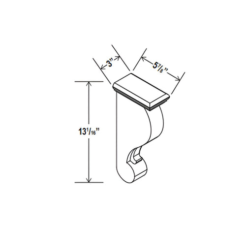 Aston Green Corbel 12 3/4"H