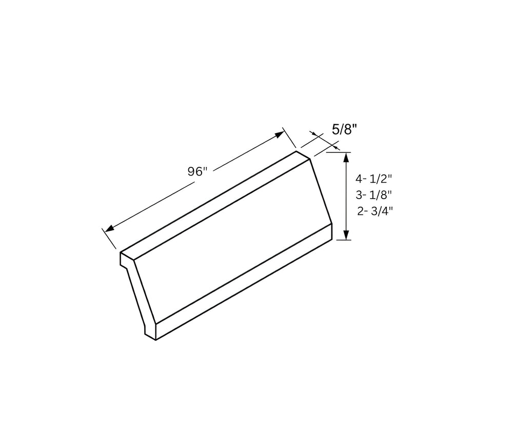 Slim Shaker Oak- Crown Moulding