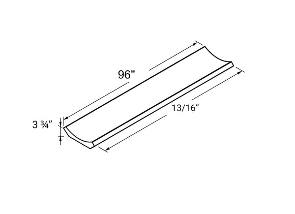 French Grey Crown Moulding Curve
