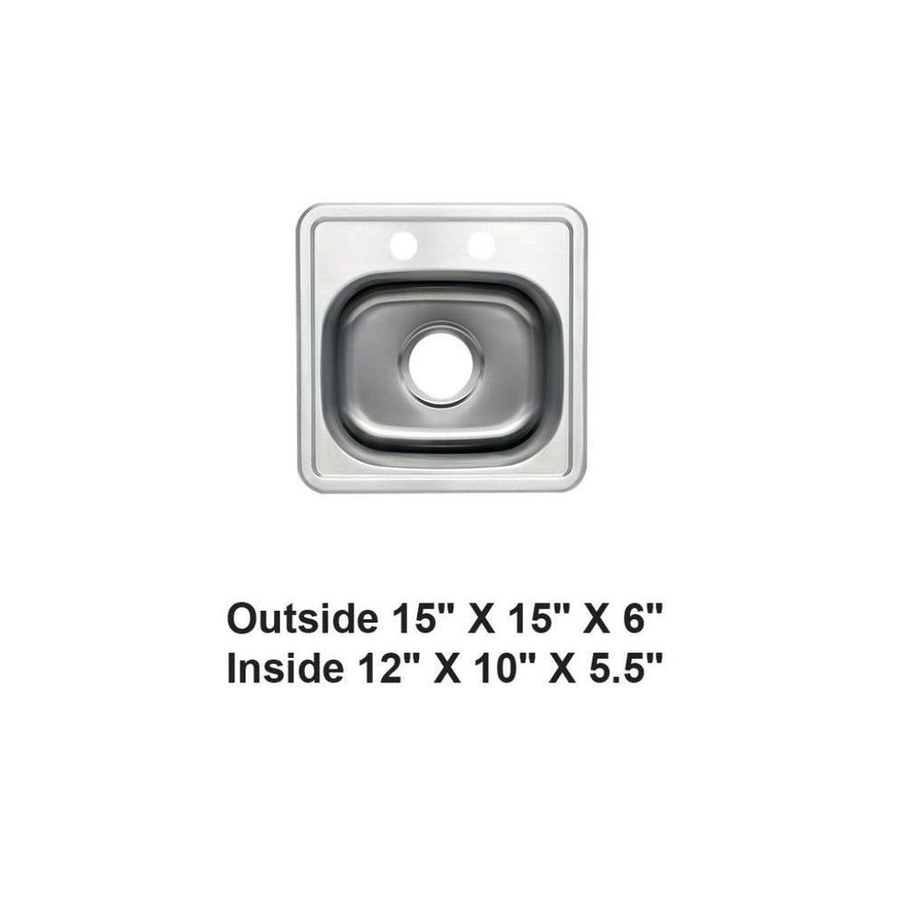 AD-D18 Drop-in Single Bowl Stainless Steel Sink