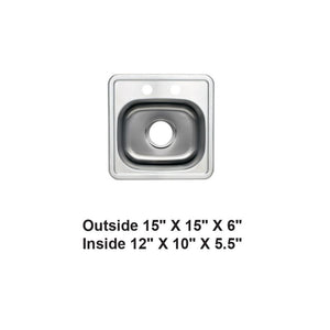 AD-D18 Drop-in Single Bowl Stainless Steel Sink
