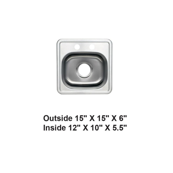 AD-D18 Drop-in Single Bowl Stainless Steel Sink