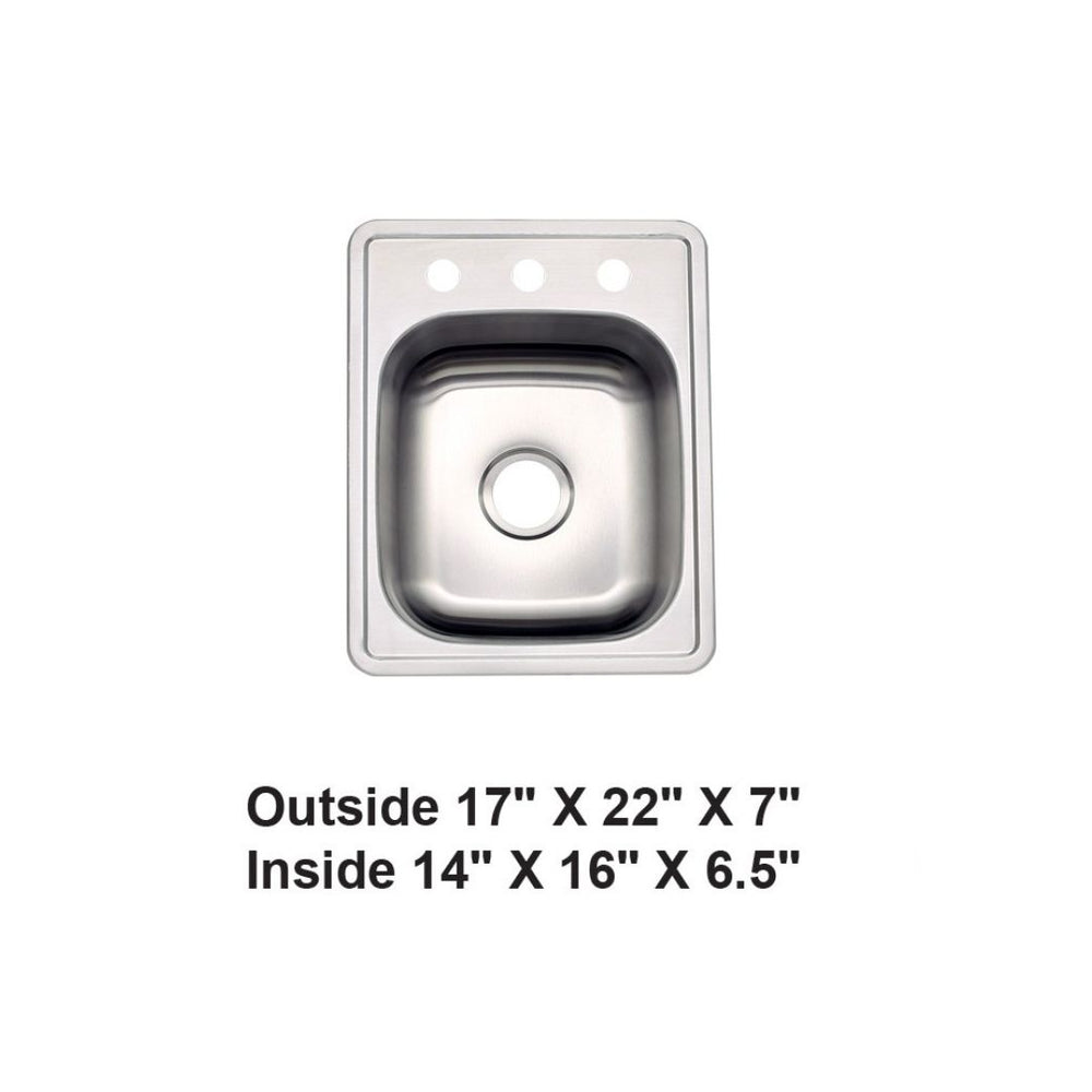 AD-D47 Single Bowl Drop-in Kitchen Sink