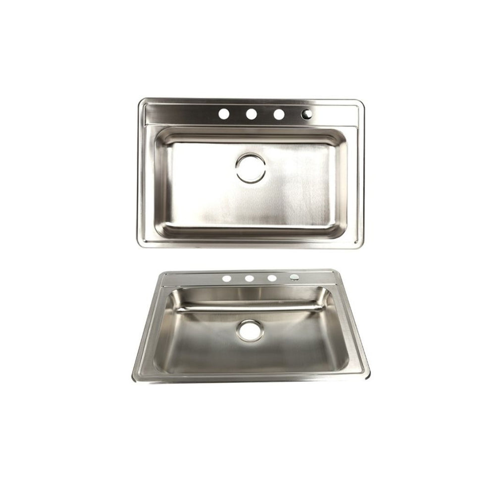 AD-D78ADA Drop-in Single Bowl Stainless Steel ADA Sink