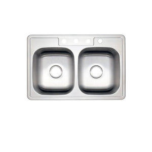 AD-D88 Drop-in Double Bowl 50/50 Stainless Steel Sink