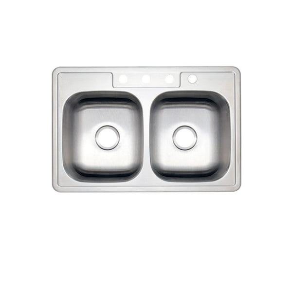 AD-D88 Drop-in Double Bowl 50/50 Stainless Steel Sink