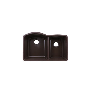 AD-GC68 Undermount Double Bowl 60/40 Granite Composite Sink Coffee