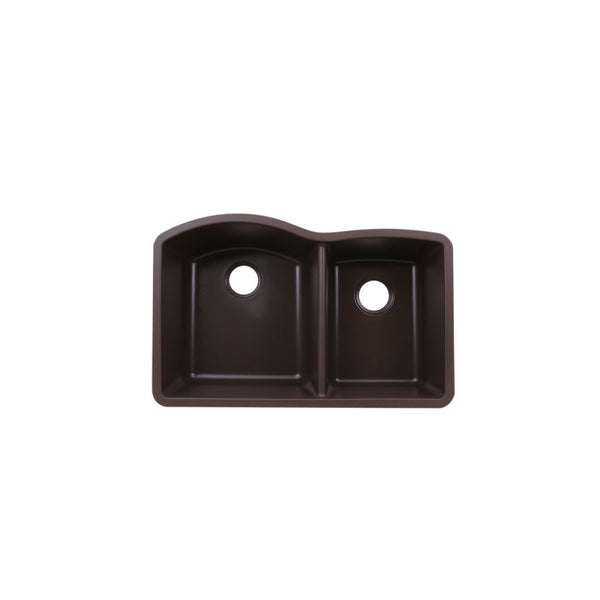 AD-GC68 Undermount Double Bowl 60/40 Granite Composite Sink Coffee