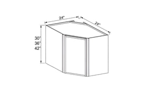 Slim Shaker Oak 24" Wall Diagonal Corner Cabinet