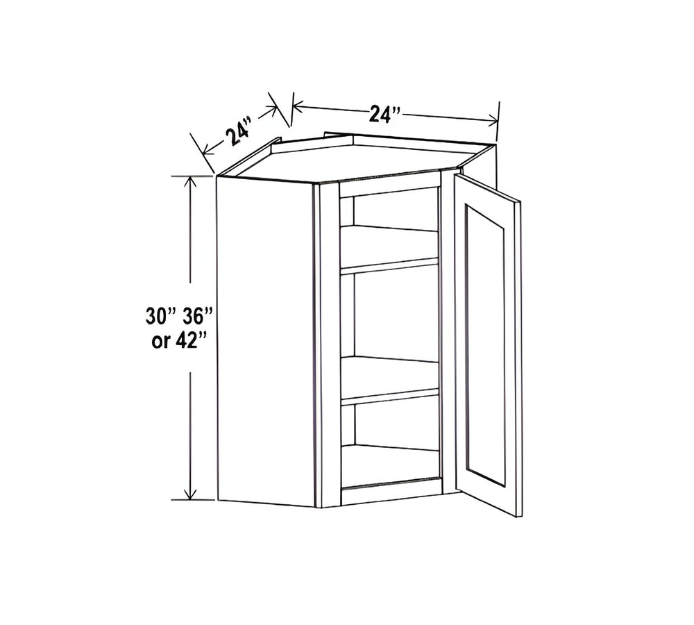 Sydney White 24" Wall Diagonal Corner Cabinet