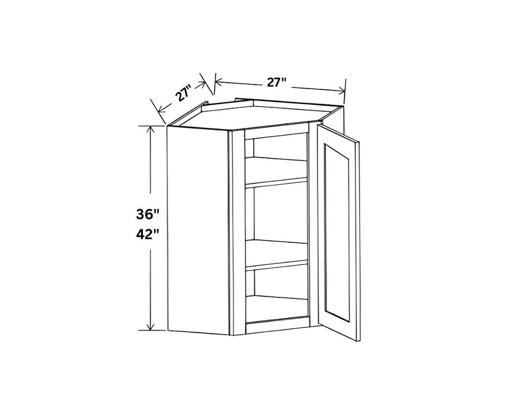 Sydney White 27" Wall Diagonal Corner Cabinet