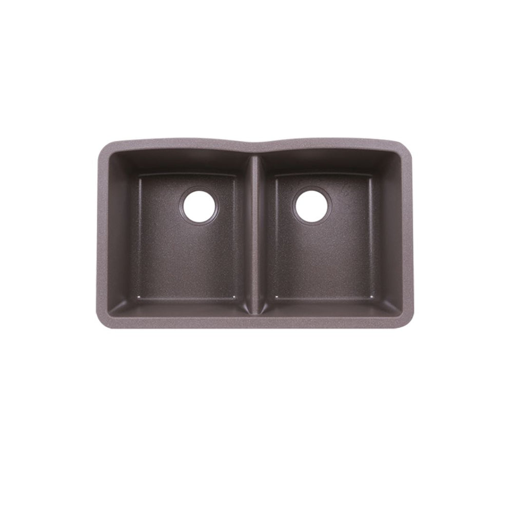 AD-GC88 Undermount Double Bowl 50/50 Granite Composite Sink Gray