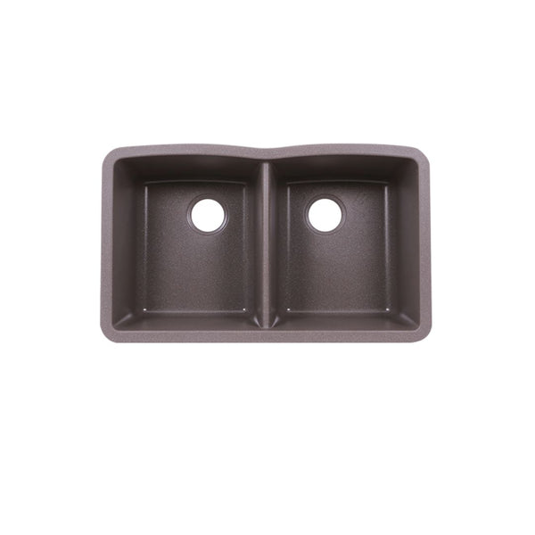 AD-GC88 Undermount Double Bowl 50/50 Granite Composite Sink Gray