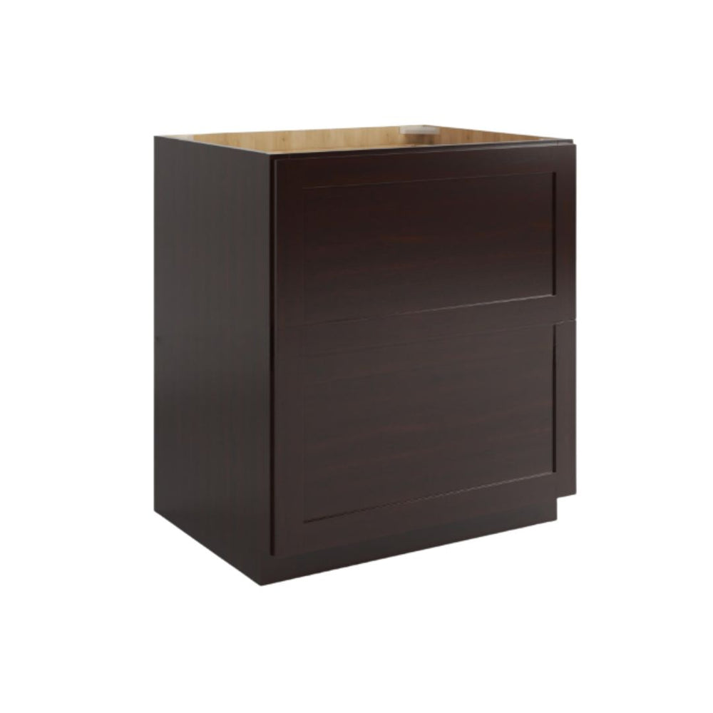 Shaker Espresso Two Drawer Base