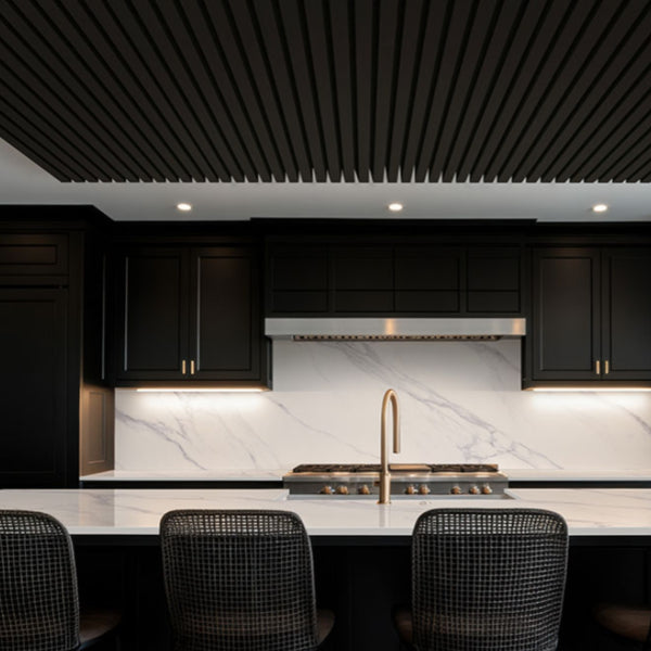 Ebony Acoustic Wood Slat Panels (9.5x94.5)