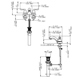 2 HANDLE BATHROOM FAUCET 4201-405 BRUSH NICKEL