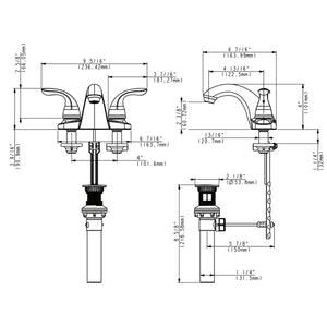 2 HANDLE BATHROOM FAUCET 4206-403 CHROME