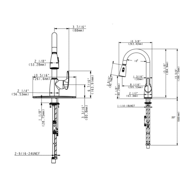 1 HANDLE KITCHEN FAUCET 8401-802 CHROME