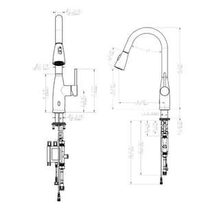 TOUCH-LESS KITCHEN FAUCET 820-812 CHROME