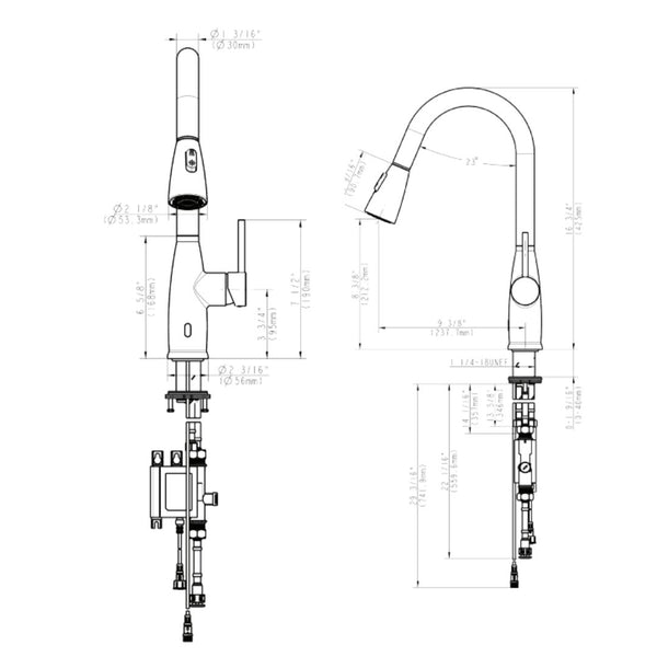 TOUCH-LESS KITCHEN FAUCET 820-812 CHROME
