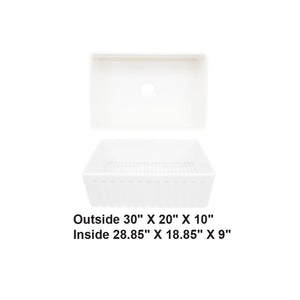 AD-FC1F Single Bowl Farmhouse Fireclay Sink White