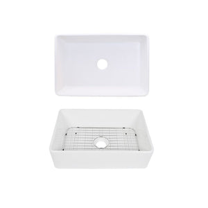 AD-FC3 Single Bowl Farmhouse Porcelain Sink White