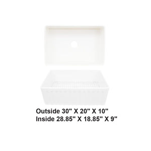 AD-FC9F Single Bowl Farmhouse Fireclay Sink White
