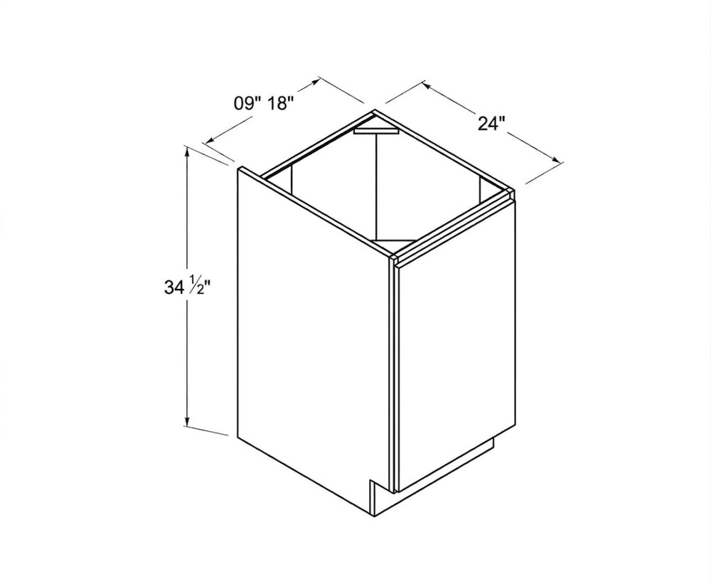 High Gloss White Full-High Door Base Cabinet