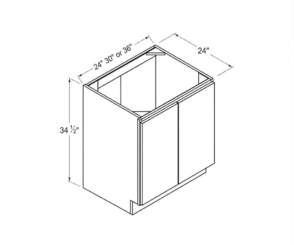 High Gloss White Full-High Door Base Cabinet