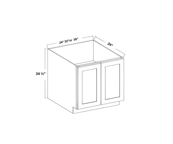 Matte Black Full-High Door Base Cabinet