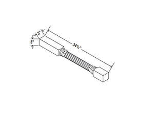 Shaker Espresso Fluted Decorative Leg