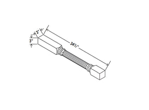 Smokey Ash- Fluted Decorative Leg