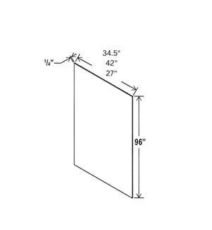 Slim Shaker White Finished Plywood Island Panel