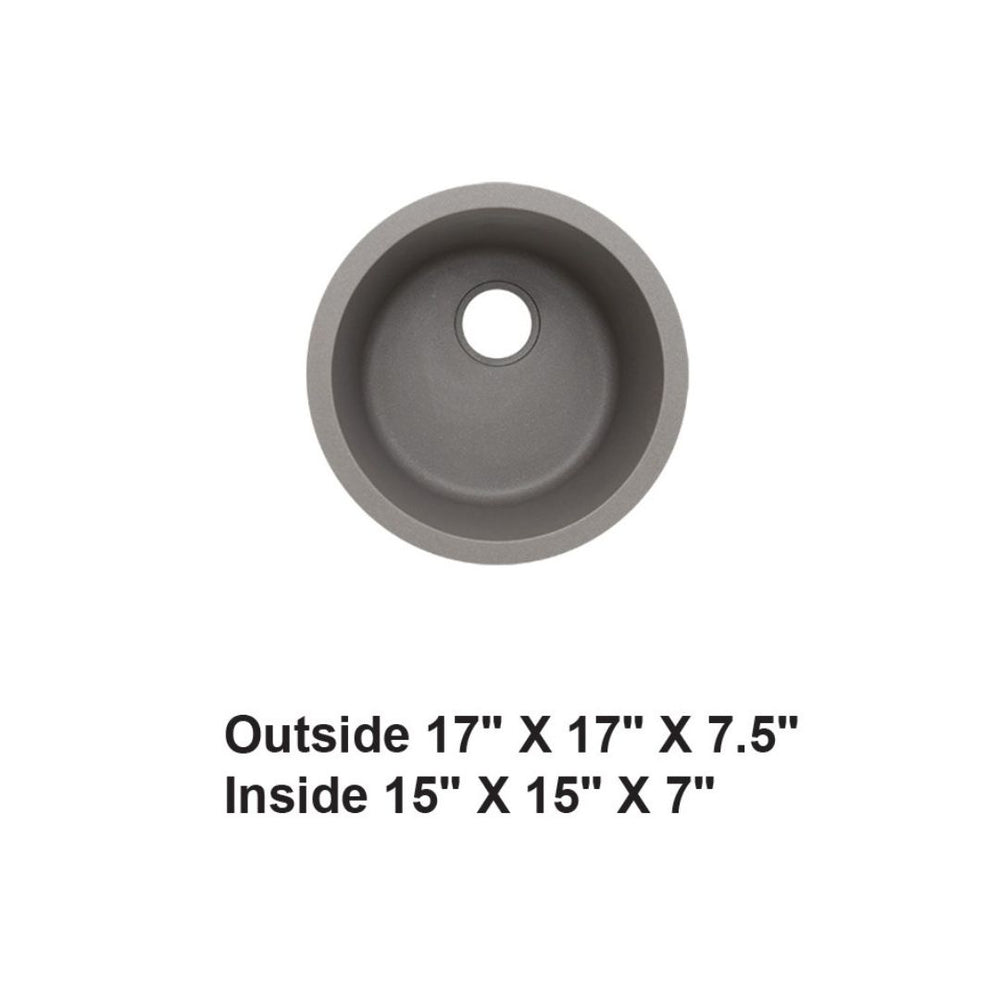 AD-GC38 Undermount Single Bowl Granite Composite Sink Gray