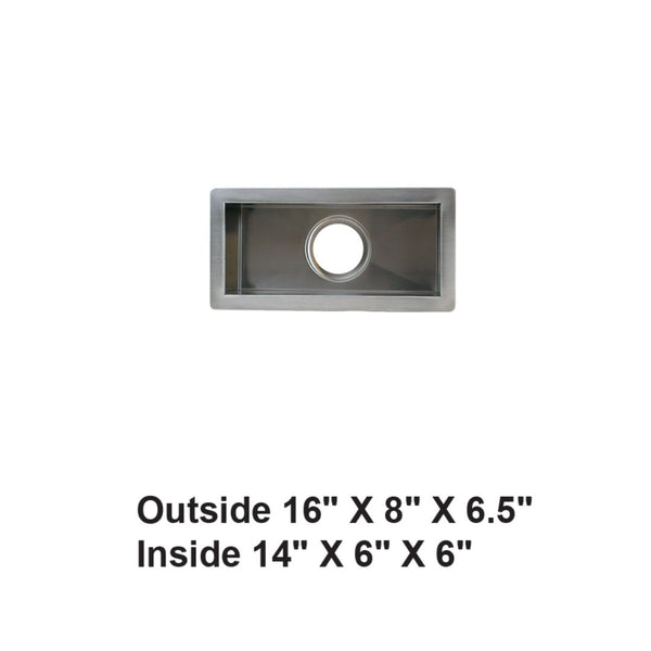 AD-H11 Handmade Undermount Single Bowl Stainless Steel Sink