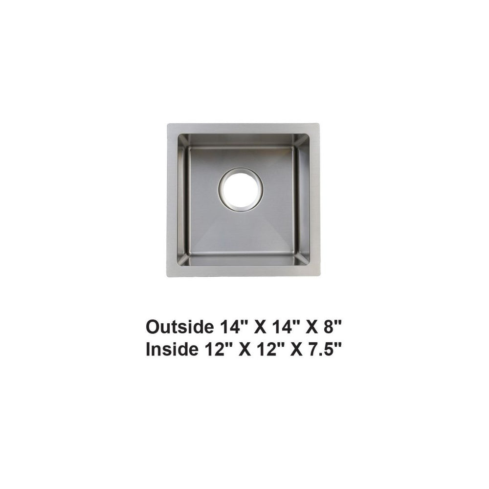 AD-H23 Handmade Undermount Single Bowl Stainless Steel Sink