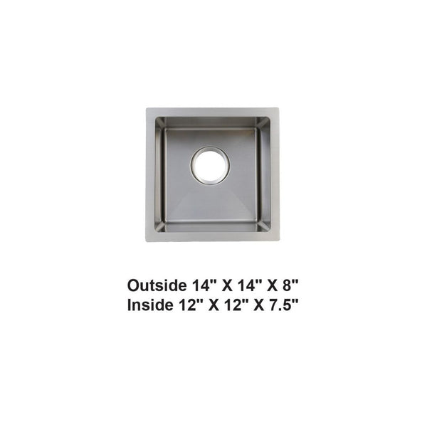 AD-H23 Handmade Undermount Single Bowl Stainless Steel Sink