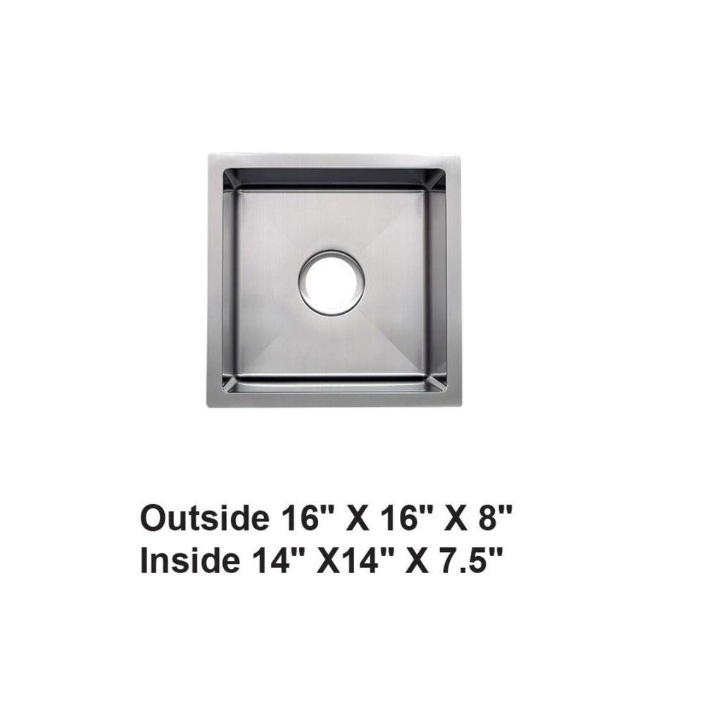 AD-H25 Handmade Undermount Stainless Steel Bar Sink