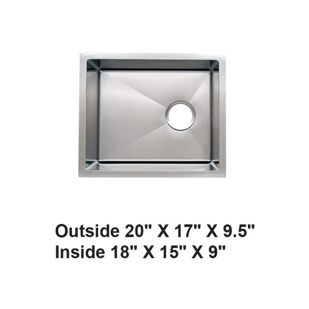 AD-H29 Handmade Undermount Single Bowl Stainless Steel Sink