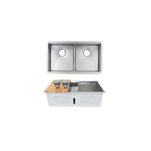 AD-H3219D Double Bowl Zero Radius Kitchen Sink