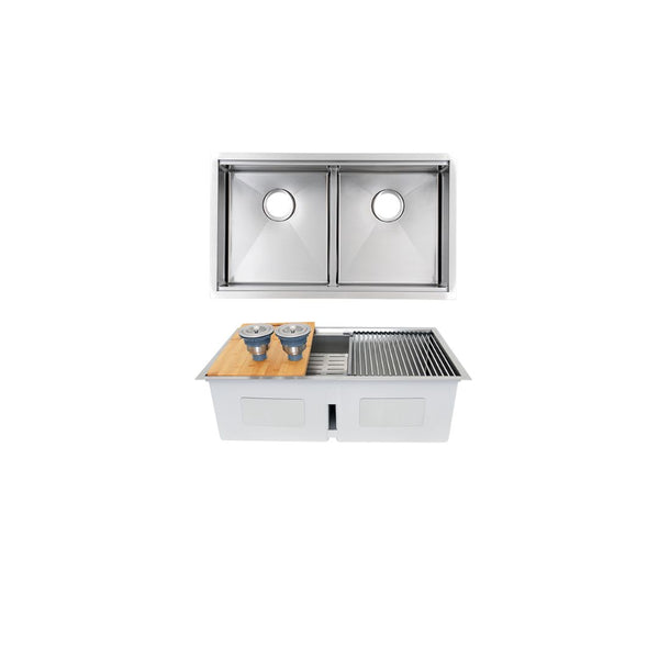 AD-H3619 Double Bowl Zero Radius Kitchen Sink