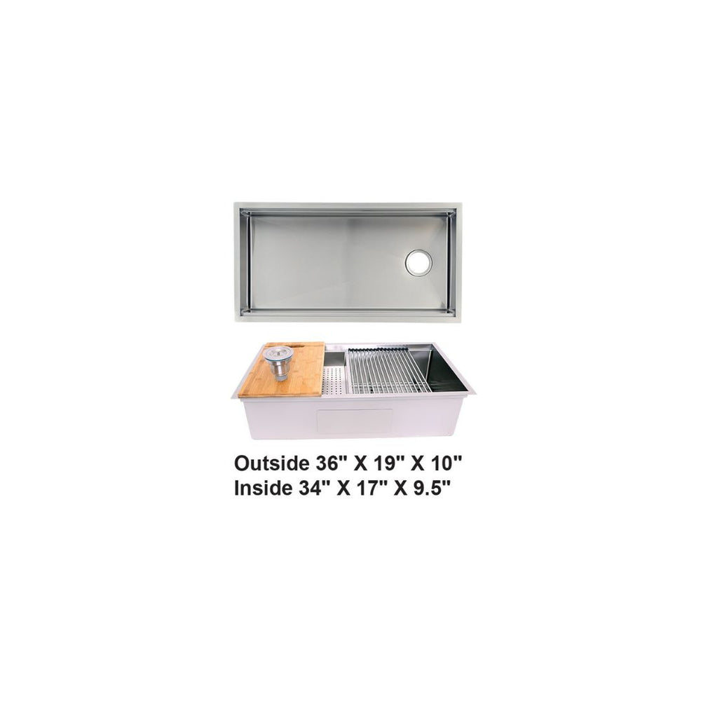 AD-H3619C Single Bowl Zero Radius Kitchen Sink