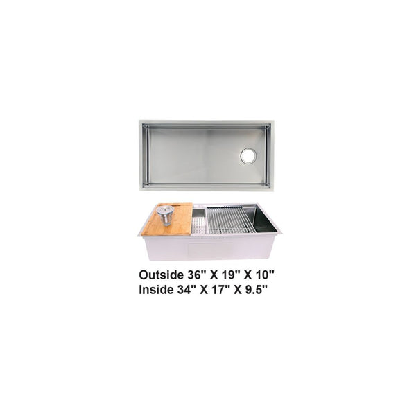 AD-H3619C Single Bowl Zero Radius Kitchen Sink
