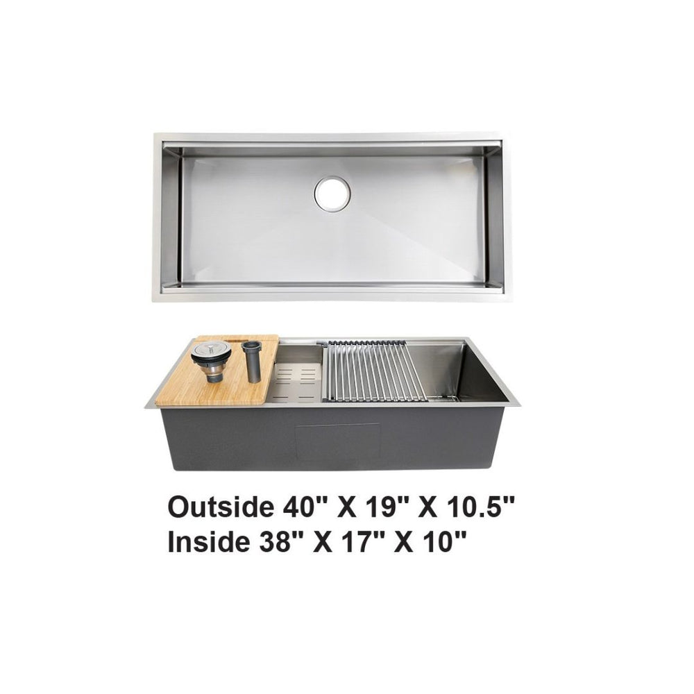AD-H4019S Single Bowl Zero Radius Kitchen Sink