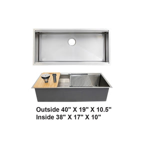 AD-H4019S Single Bowl Zero Radius Kitchen Sink