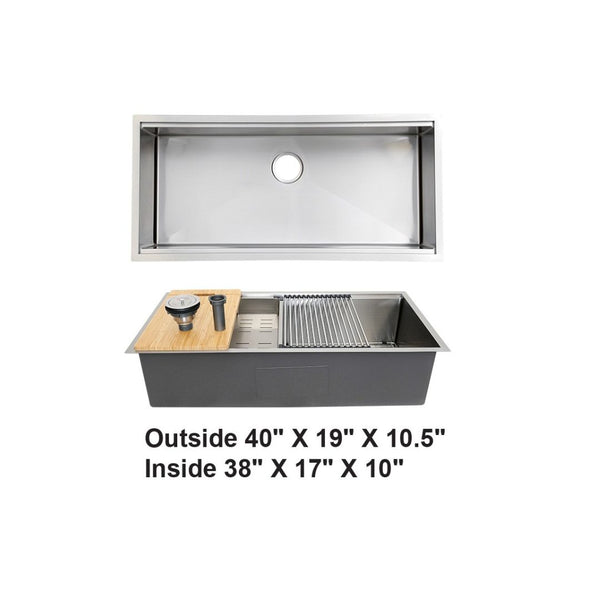 AD-H4019S Single Bowl Zero Radius Kitchen Sink