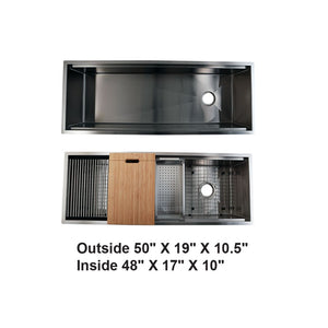 AD-H5019 Single Bowl Zero Radius Kitchen Sink