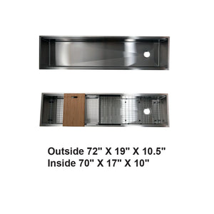 AD-H7219 Single Bowl Zero Radius Kitchen Sink