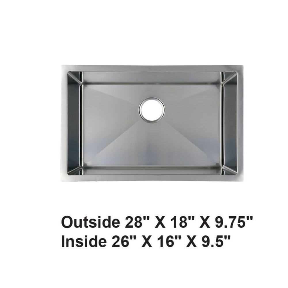 AD-H75 Single Bowl Zero Radius Kitchen Sink