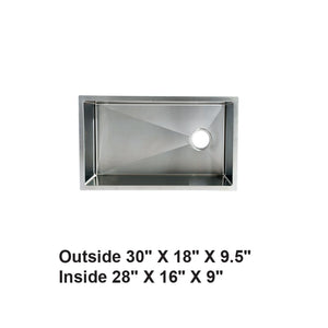 AD-H76 Single Bowl Zero Radius Kitchen Sink